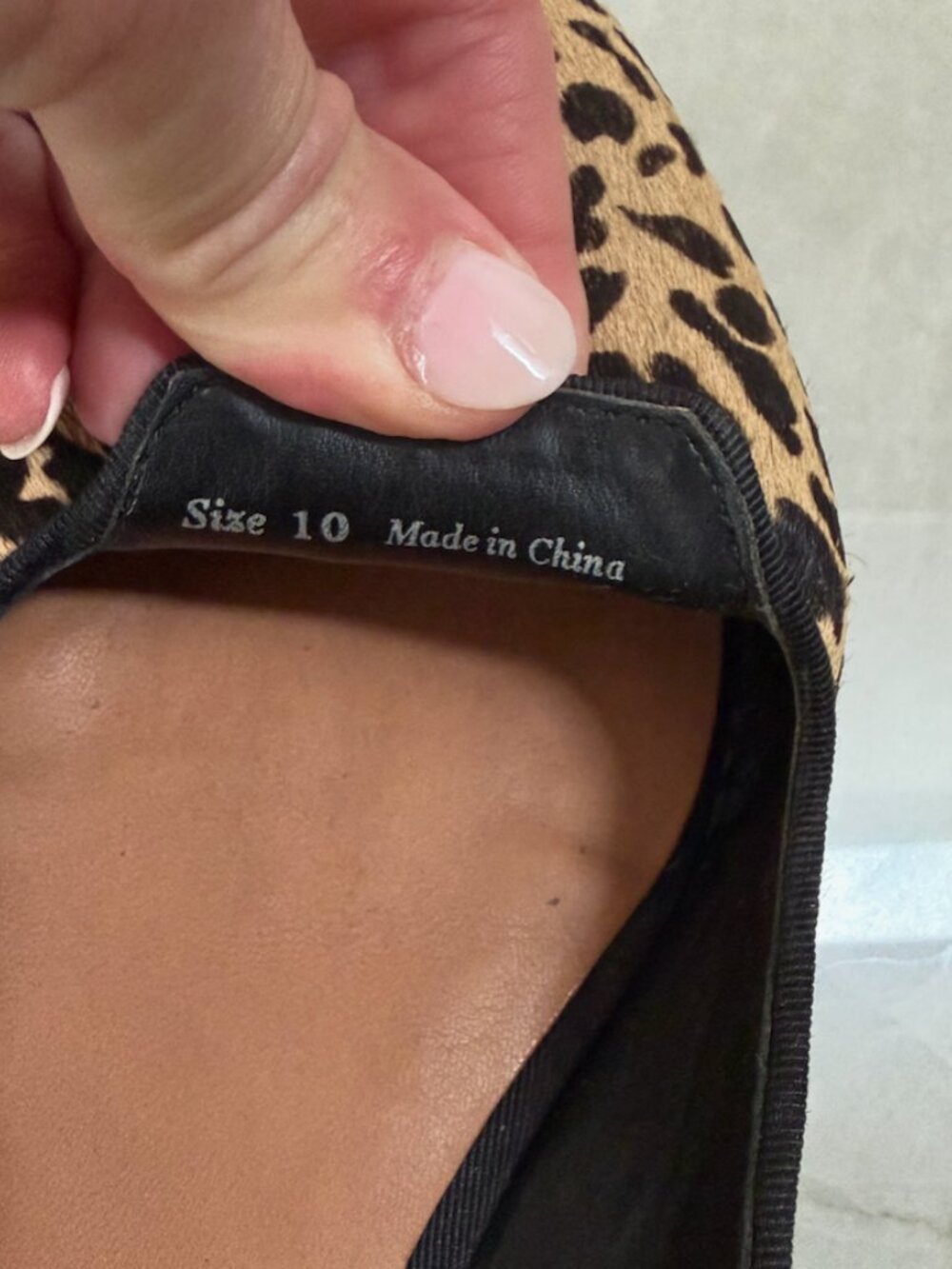 Dolce Vita Leopard Calf Hair Pointed Toe Flats - Picture 3 of 4